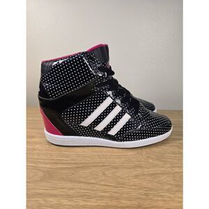 Adidas Neo Weneo 2013 Black White Polkadot Hidden Wedge Women's Size 9